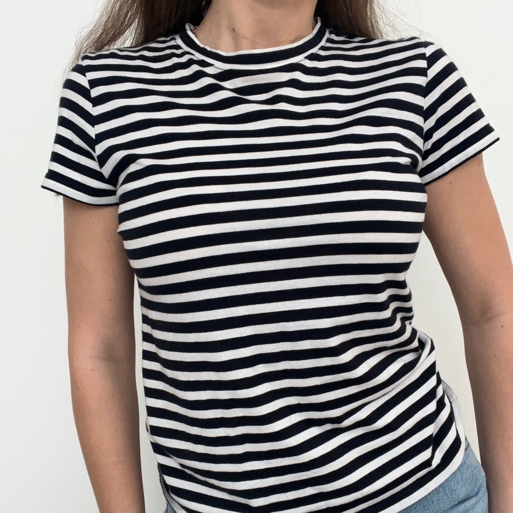 Vince striped cotton t-shirt